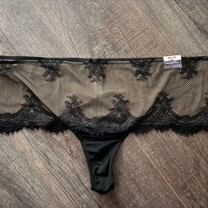 Cacique Black Mesh Lace Panty